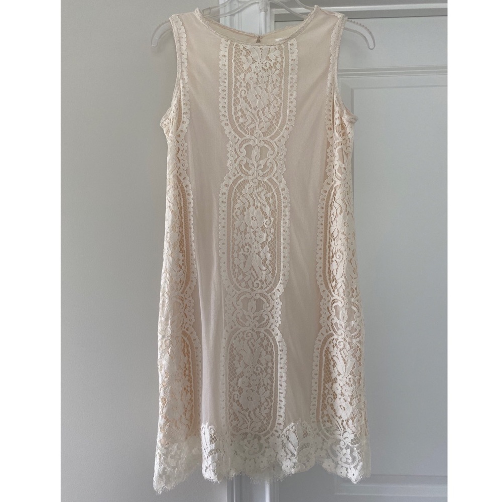 Nordstrom Ivory Lace Shift Wedding Party Dress